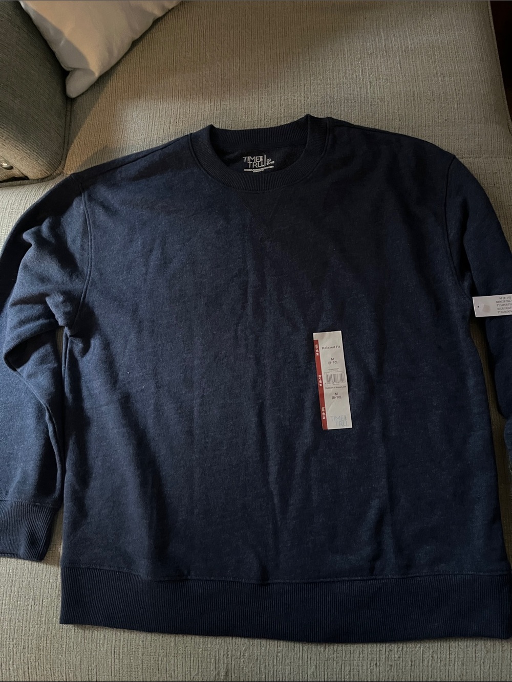 NWT. Time and Tru Men's Navy Crewneck Sweater